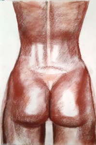 "Akt", Pastell auf Papier, 40 x 30
