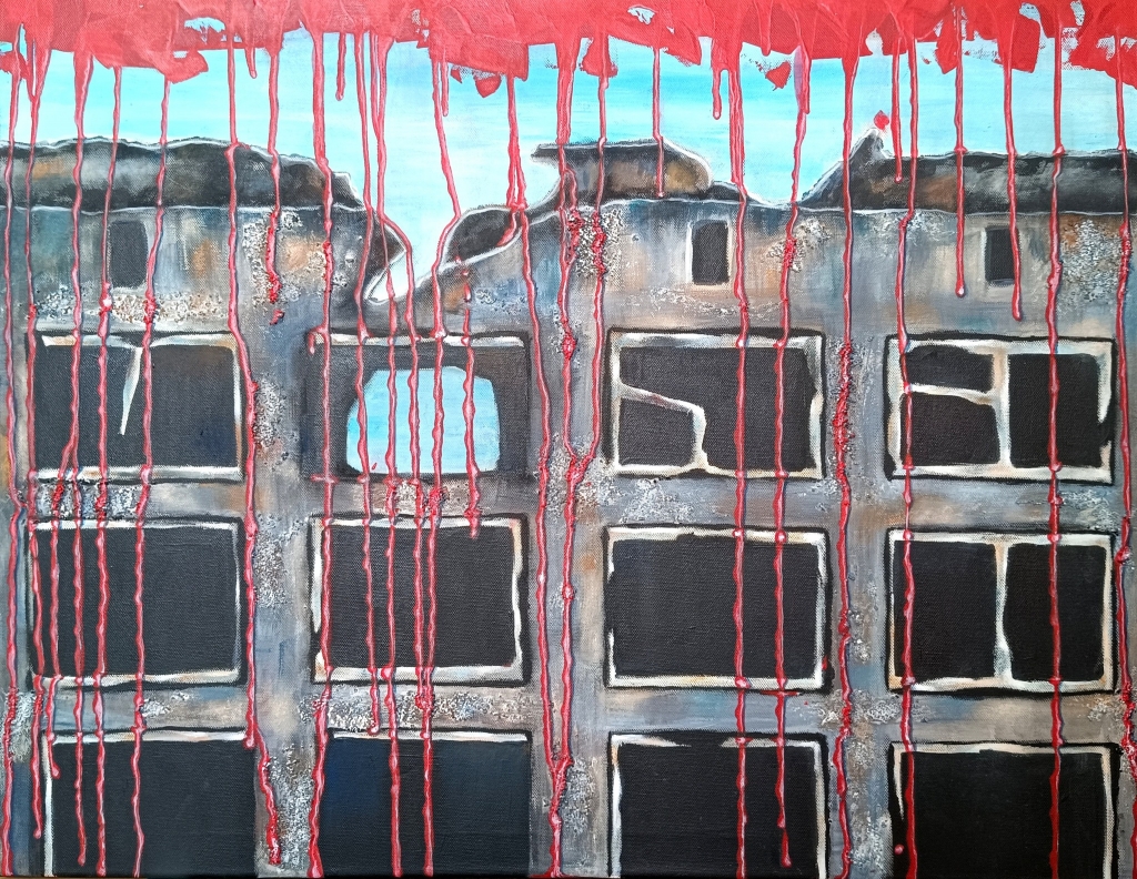 'Ukraine. Rain', acrylic on canvas, 78 x 58