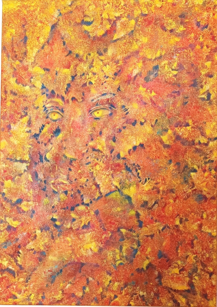 'Concealment', acrylic on canvas, 70 x 50