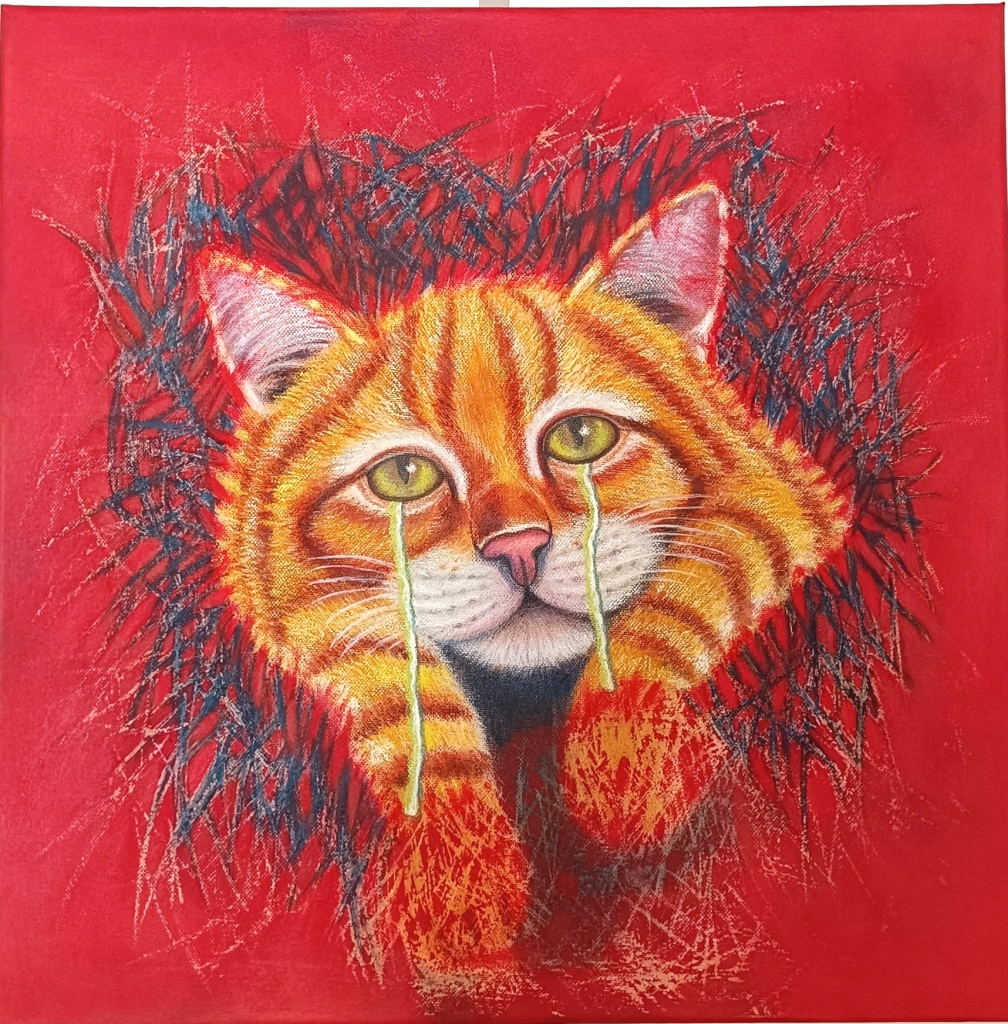 'Ukraine. The pain', mixed technique, 50 x 50