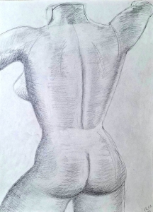 "Naked torso", pencil on paper, 40 x 60