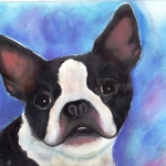 "The Bulldog", pastel on paper, 24 x 30